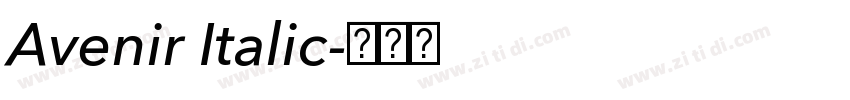 Avenir Italic字体转换